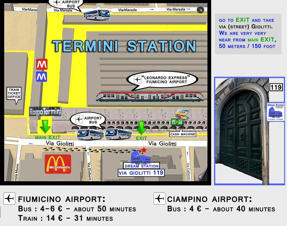 Bed and Breakfast Dream Station Рим Экстерьер фото